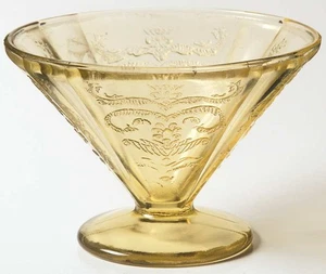 Sherbet con patas en forma de cono ámbar de vidrio federal Madrid 7386663 - Imagen 1 de 1