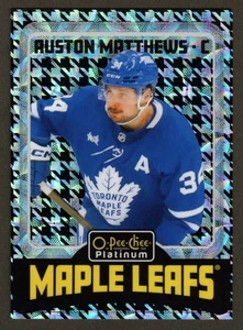 Pata de gallo Auston Matthews 2024-25 O-Pee-Chee Platinum SP/15 #R2 hojas de arce - Imagen 1 de 2