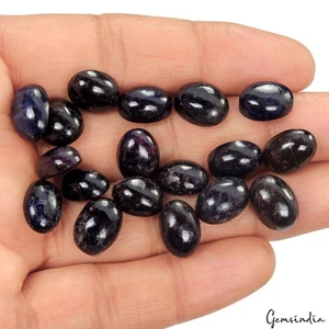 140.80 Cts/18 Pcs Natural African Blue Sapphire Oval Cab Loose Gems For Jewelry - Picture 1 of 6