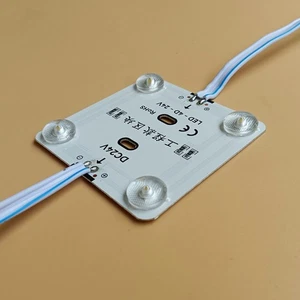 24V LED Module Light Diffuse Rigid 4LEDs Square Aluminum Flexible for Lightbox - Picture 1 of 14