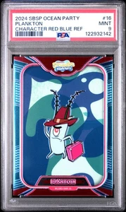 2024 WONDERCARD SPONGEBOB SQUAREPAN MIROR SERIES-OCEAN PARTY RED BLU 16 PLANKTON - Picture 1 of 4
