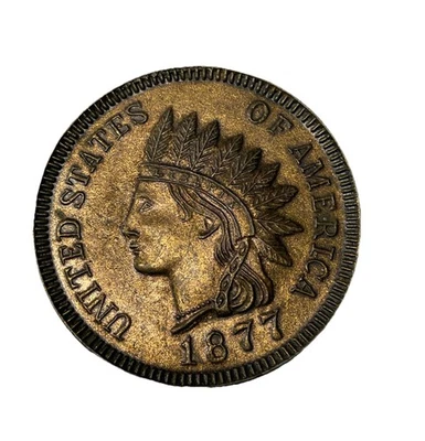 "Hebilla de cinturón vintage de metal de 3"" con cabeza de indio de 1877 Estados Unidos de América" Foto 1 de 4