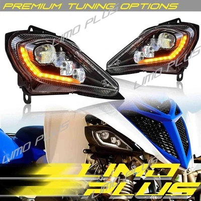 2PCS LED Headlight Kit for Yamaha YFZ450 YFZ 450 Raptor 350 700 700R 2006-2023 - Image 1 of 4