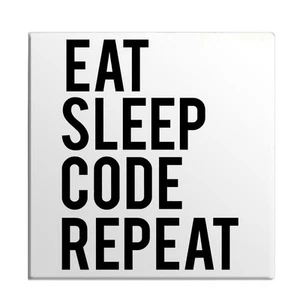 Eat Sleep Code Wiederholungsprogrammierer Lebenscodierung Angebot Kühlschrank Türmagnet - Bild 1 von 7