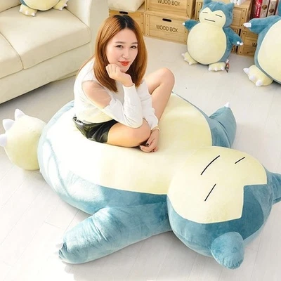 Pokemon Snorlax 150/200CM Pelúcia Gigante Kawaii Soft Snorlax sem enchimento - Imagem 1 de 4