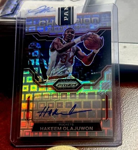 22-23 Hakeem Olajuwon HOF Prizm Black Pandora Auto /10 - Houston Rockets - Picture 1 of 6