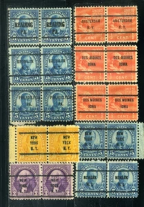 US Precancel Horizontal Pairs Collection JK330 - Picture 1 of 1