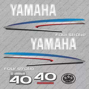 Juego de calcomanías de motor fueraborda Yamaha 40 HP de cuatro tiempos reproducción 40 HP - Imagen 1 de 1