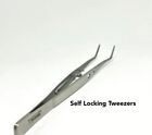 5 Pcs Tweezers Set - Professional Stainless Steel Self Locking Tweezers