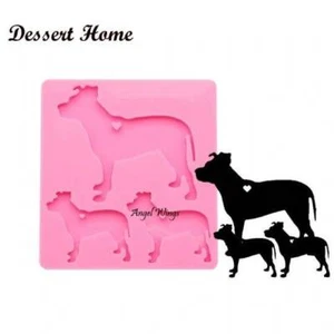 Bulk lot of 39 molds  Shiny hound dog family Shape key chains silicone molds - Picture 1 of 5