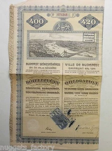 Obligation : Ville de Budapest 1911 ( 364 ) - Picture 1 of 3