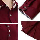 Casual Shirt Breathable Stretchy Stretchy Button Down Tops Solid Color