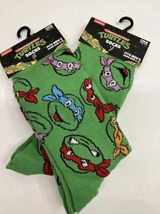 Teenage Mutant Ninja Turtles Crew-Socken Größe 6-12 Nickelodeon grün Odd Sox - Bild 1 von 9