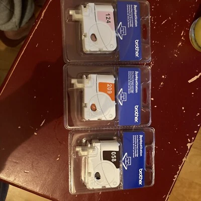 3 Brother Applique Station Pre-Filled Thread Cartridges 124, 209, 058 - Image 1 of 4