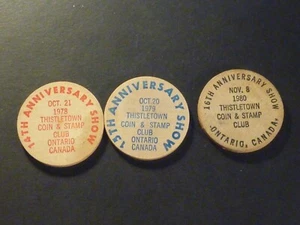 1978 to 1980 Thistletown Coin & Stamp Show souvenir 'woods', Canada Flag - Imagen 1 de 2