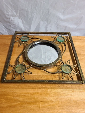 Sun In Splendor Mirror Cast Iron Frame Cover