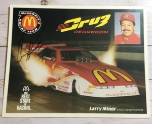 Signed Cruz Pedregon 8x10 Drag Race McDonald’s Oldsmobile NHRA Racing Handout - Picture 1 of 3