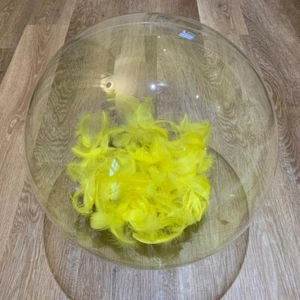 Brand New 24" Clear Bubble BoBo EASTER Balloons Filled With Yellow Feathers - Picture 1 of 1