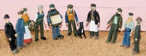 Victorian Edwardian Working Class F9p PAINTED OO Scale Models People Figures - Picture 1 of 3