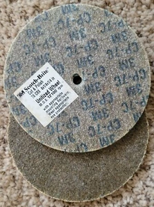 Two (2) 3M Scotch-Brite 4"X1/4"X1/4" 03744 7A CSR, CUT & POLISH Unitized Wheels - Picture 1 of 3
