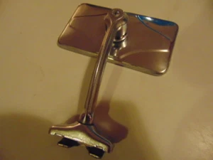 Vintage Rare Rectangle Chrome Rear View Side Mirror ? Newton ? - Picture 1 of 7