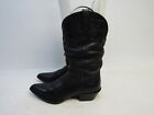 Ariat Womens Size 8 B Black Leather Slouch Cowboy Western Boots
