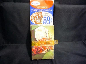 2 Decks Playing Cards Plastic Coated Nu-Vue Tinted Floral Roses Sealed NEW - Picture 1 of 3
