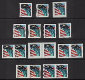 US NH FLAG and LIBERTY 3978 + PAIRS 3979 3980 3981 3982 3983 +3985 Free Ship USA - Picture 1 of 1