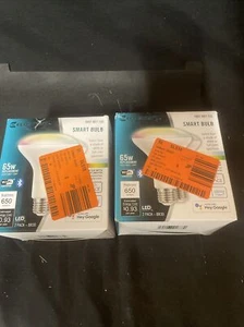 (4 BULBS) EcoSmart Smart Light Bulb 65w BR30 LED Wifi/Bluetooth Alexa Google - Picture 1 of 1