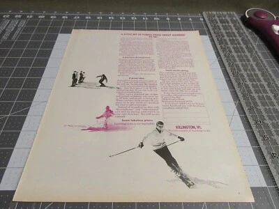 Killington Vermont 1972: Prosa púrpura aprender a esquiar anuncio impreso vintage Foto 1 de 4