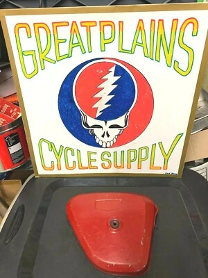 Honda CB450 1968 CB cubierta lateral derecha OEM como nuevo Hellcat 17023-292-040Z acero #1094 Foto 1 de 4