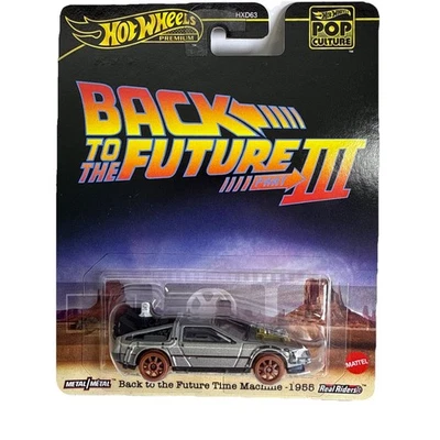 Hot Wheels FLD25 1:64 Back To The Future III Time Machine 1955 - Silver (HCP22) - Image 1 of 4