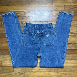 Vintage 80s/90s high washed Guess jeans by Georges Marciano Sz 27 Made In USA - Picture 1 of 7