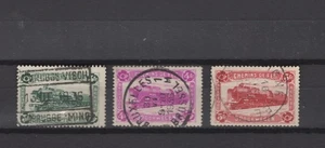 BELGIUM 1934 steam trains railway stamps set FINE USED TR 175/177 - Picture 1 of 1