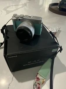 Fujifilm X-A7 24.24MP Mirrorless SLR Camera Fujinon kit TEAL!!!! - Picture 1 of 16