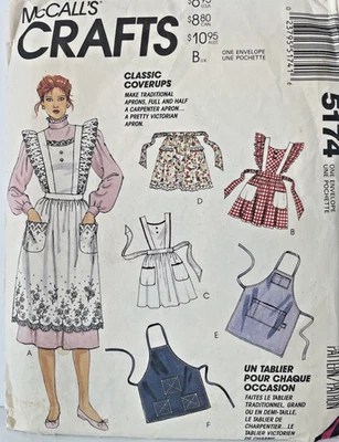 Sewing Pattern # 5174 Victorian, Full & Half Length, and Carpenter Apron - Image 1 of 3