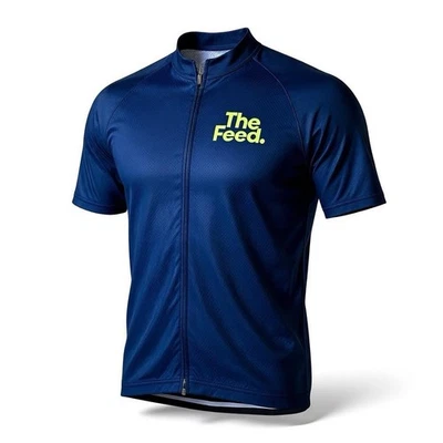 The Feed men's cycling jersey size Small blue Pressio short sleeve - Image 1 of 4