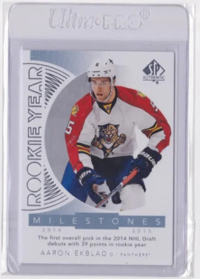 2017-18 UD SP AUTHENTIC ROOKIE YEAR MILESTONES AARON EKBLAD #RYM-AE PANTHERS - Image 1 of 2