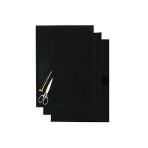 KIT FOGLI 3PZ BLACKBIRD CRYSTALL LISCIO NERO PER PLASTICHE MOTO CROSS ENDURO - Foto 1 di 5