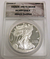 1996 P American Proof Silver Eagle ANACS PR70 DCAM