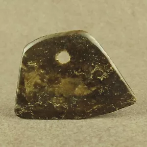Hacha de jade antigua tallada de la cultura QiJia neolítica china con agujero - Imagen 1 de 7