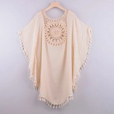 Bikini Cubrir Mujeres Traje de Baño Túnica Playa Vestido Verano Traje de Baño Adorno Foto 1 de 4