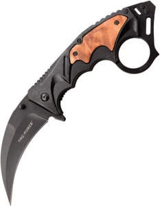 Tac Force Linerlock A/O Black Aluminum Folding 3Cr13 Steel Pocket Knife 957WD - Picture 1 of 2