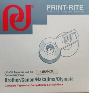 Print-Rite Typewriter Dry Lift Off Correction Tape - 6 Pack NEW brother,Canon + - Picture 1 of 3