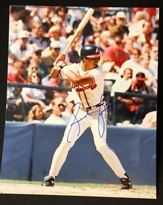 FOTO AUTOGRAFIADA DE 8x10 ANDRUW JONES ATLANTA BRAVES 4 - Imagen 1 de 1
