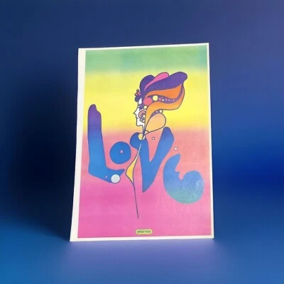 复古 Peter Max 海报 LOVE 1970 11x16 英寸原版正品海报书 — 第 1/2 张图片