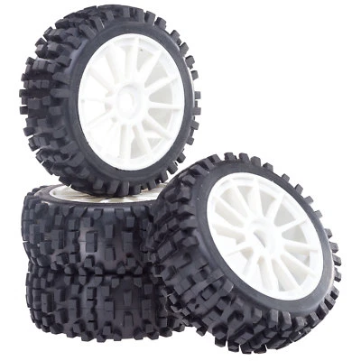 Buggy Reifen Felgenset Attack mit 10-Speichenfelge weiß 1/8 4 Stück partCore - Bild 1 von 3