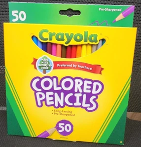 Crayola Colored Pencil Set, Assorted Colors, 50 Count, Pre-Sharpened - Picture 1 of 4