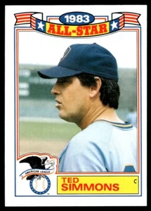 1984 Topps Glossy All-Stars Ted Simmons Milwaukee Brewers #9 - Imagen 1 de 2