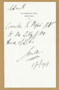 John Spencer, Earl Spencer, Lord Lieutenant Ireland. 1901 autograph letter, als - Picture 1 of 1